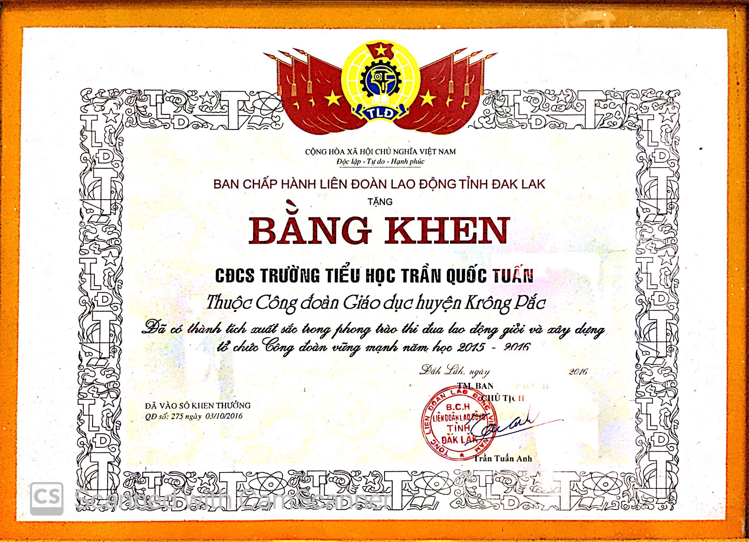Thành tích của Công đoàn trường giai đoạn 2010-2020 Thành tích của Công đoàn trường giai đoạn 2010-2020