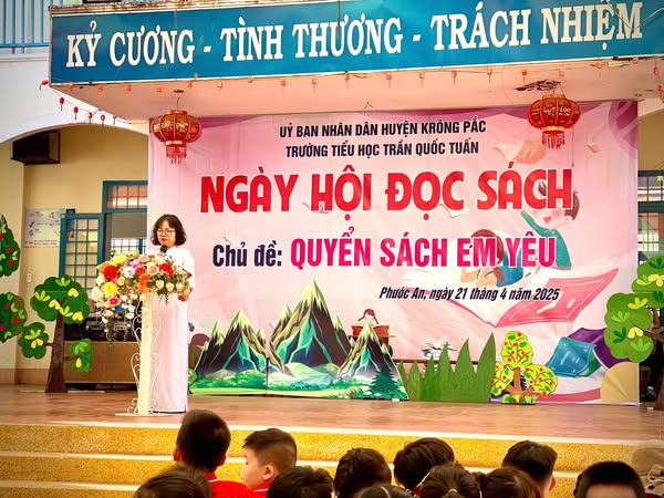 Trường TH Trần Quốc Tuấn tổ chức Ngày hội đọc sách- Hưởng ứng ngày Sách và Văn hoá đọc Việt Nam diễn ra thứ hai ngày 21/4/2025— đang   cảm thấy tự hào cùng với Phạm Lê và  26 người khác  tại Thị trấn Phước An – Krông Pắc – Đắk Lắk.