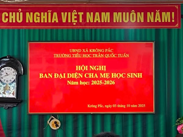 Hội nghị Ban đại diện cha mẹ học sinh các lớp năm học 2025-2026